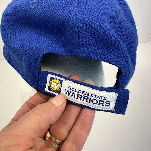 Golden State Warriors Baseball Hat Adjustable Blue Cap By New Era Blue Gold - Picture 4 of 6